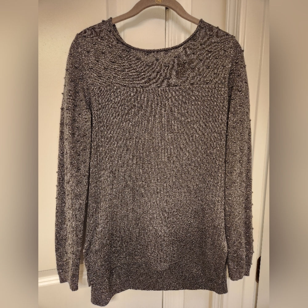 Liz Claiborne Shimmery Popcorn Knit Sweater